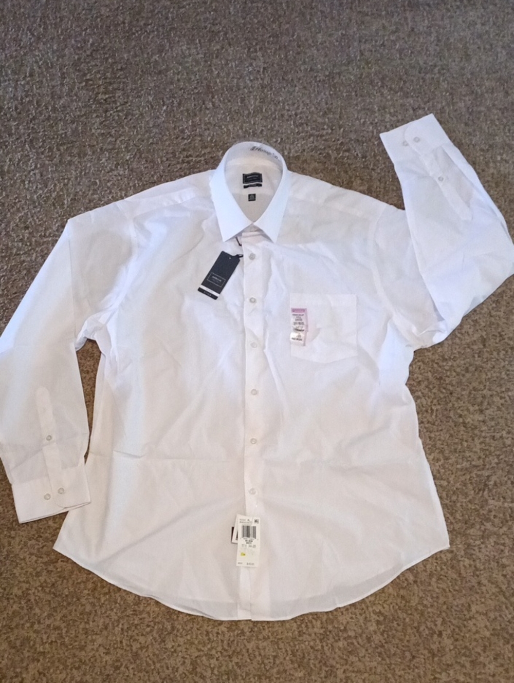 Men's Arrow Classic White Dress Shirt - Button-Down Collar